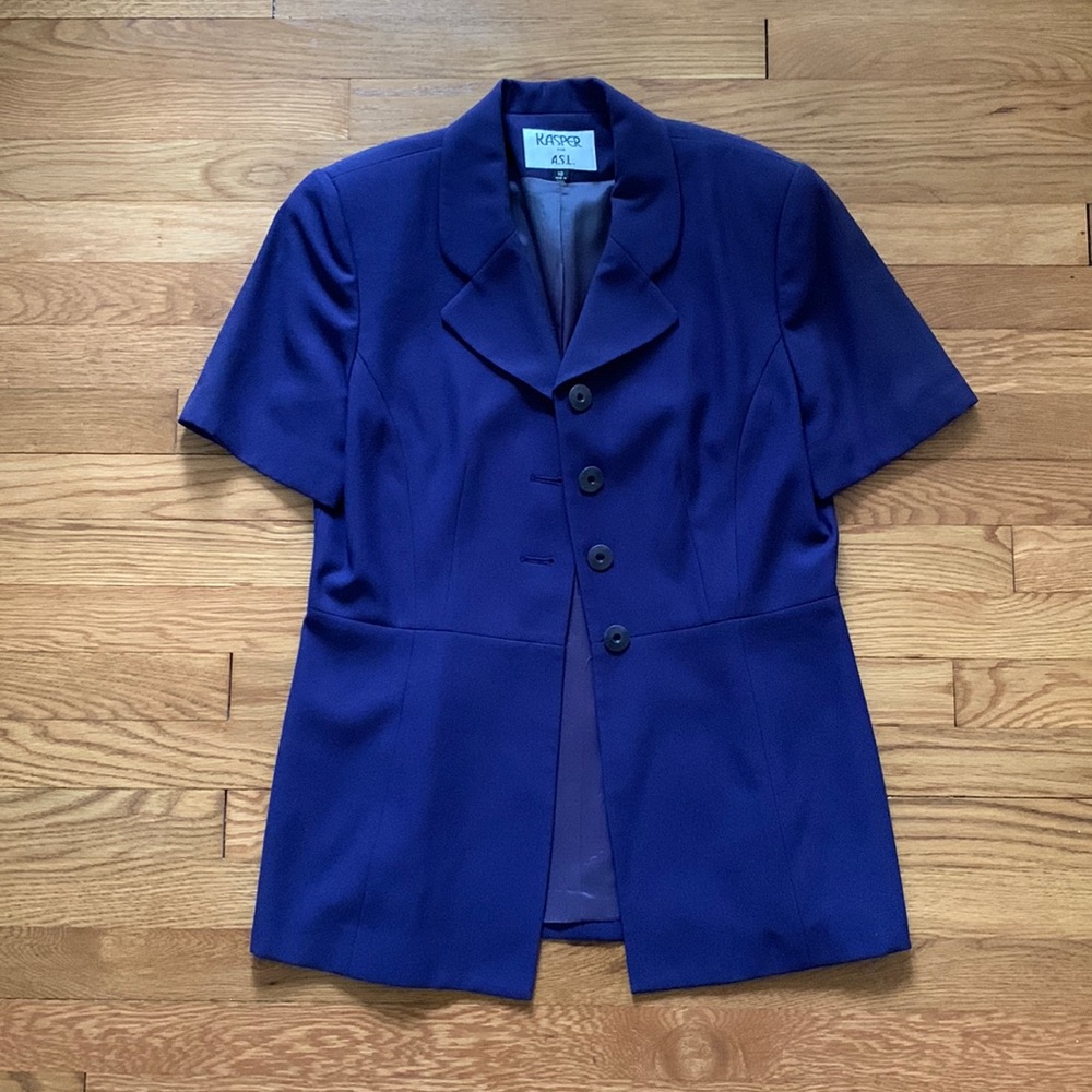Vintage Kasper for A.S.L. 2-Piece Short Sleeve Suit and Skirt Set